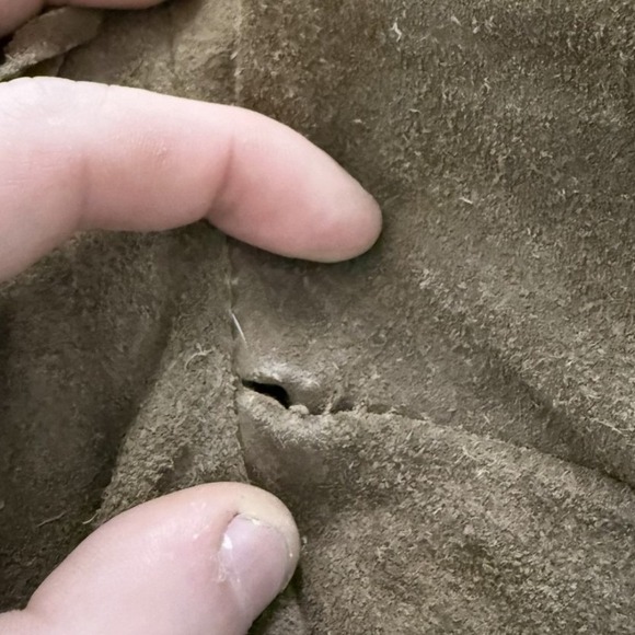 Vintage Brown Suede Leather Fringe Western sears Jacket Cowboy Boho Coat - Picture 4 of 10